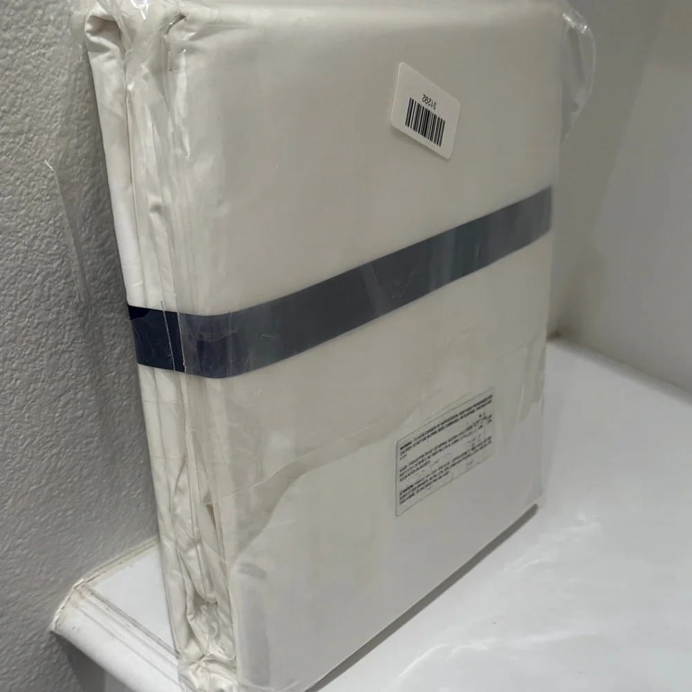 Jonathan Adler KING Pristine White Duvet Cover